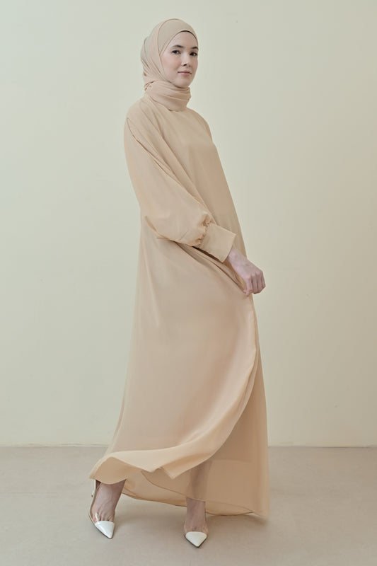 Bloom Chiffon Kaftan - Cream
