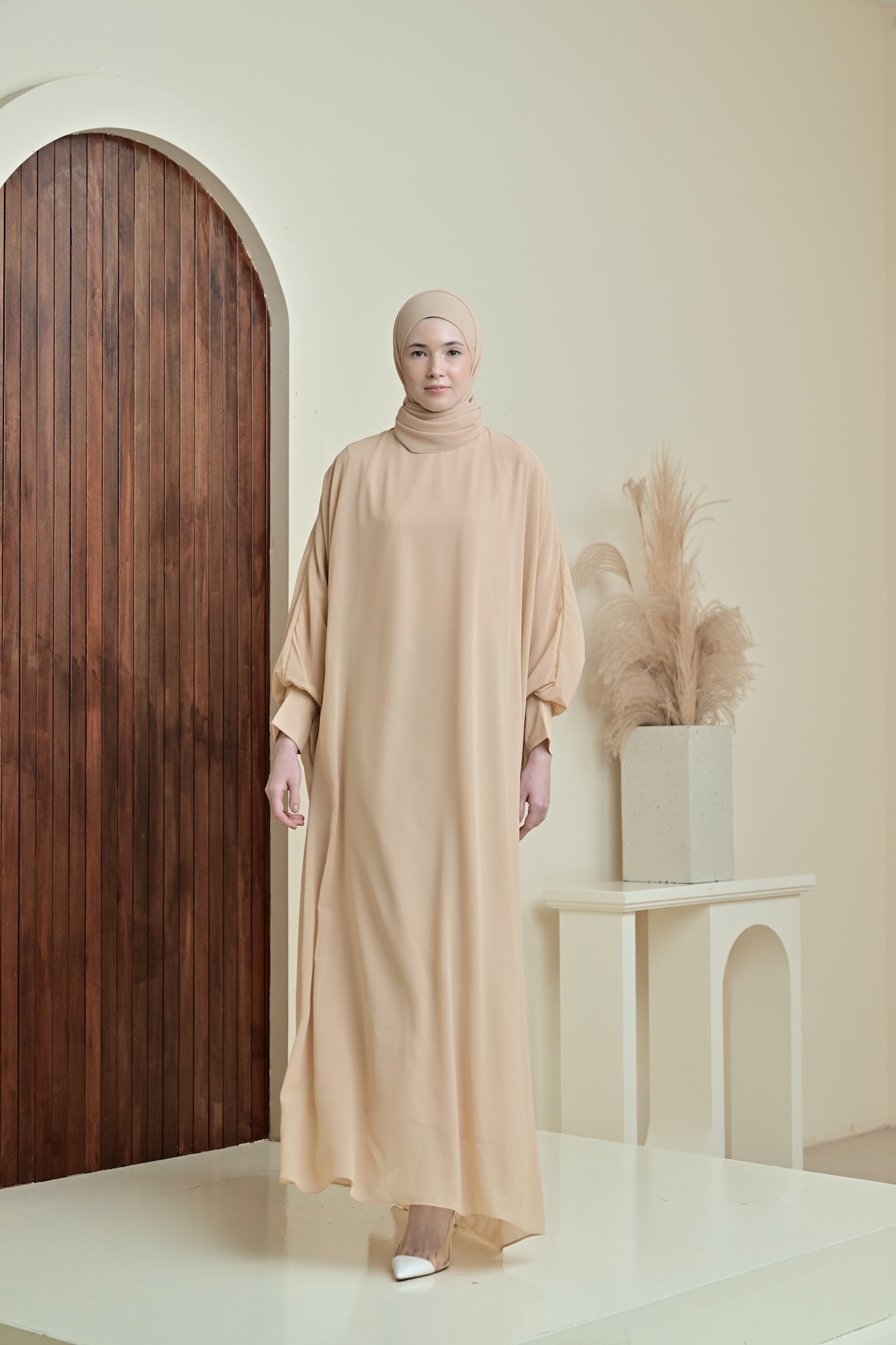 Bloom Chiffon Kaftan - Cream