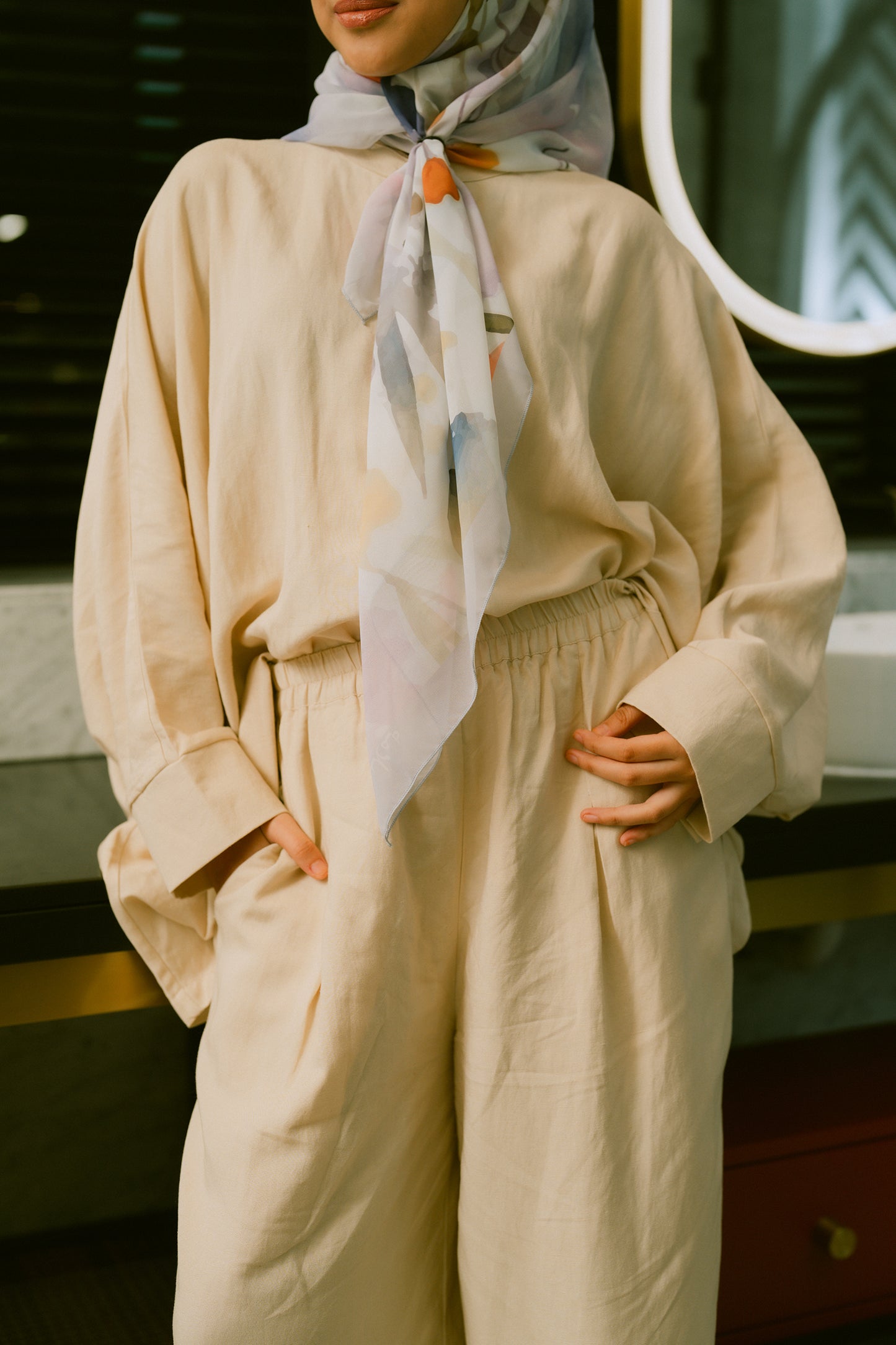 Latte Poppy Co-ord Set