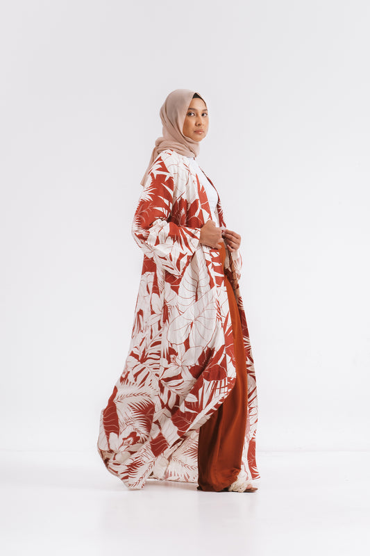 Rustora Maxi Cardigan - Terracota