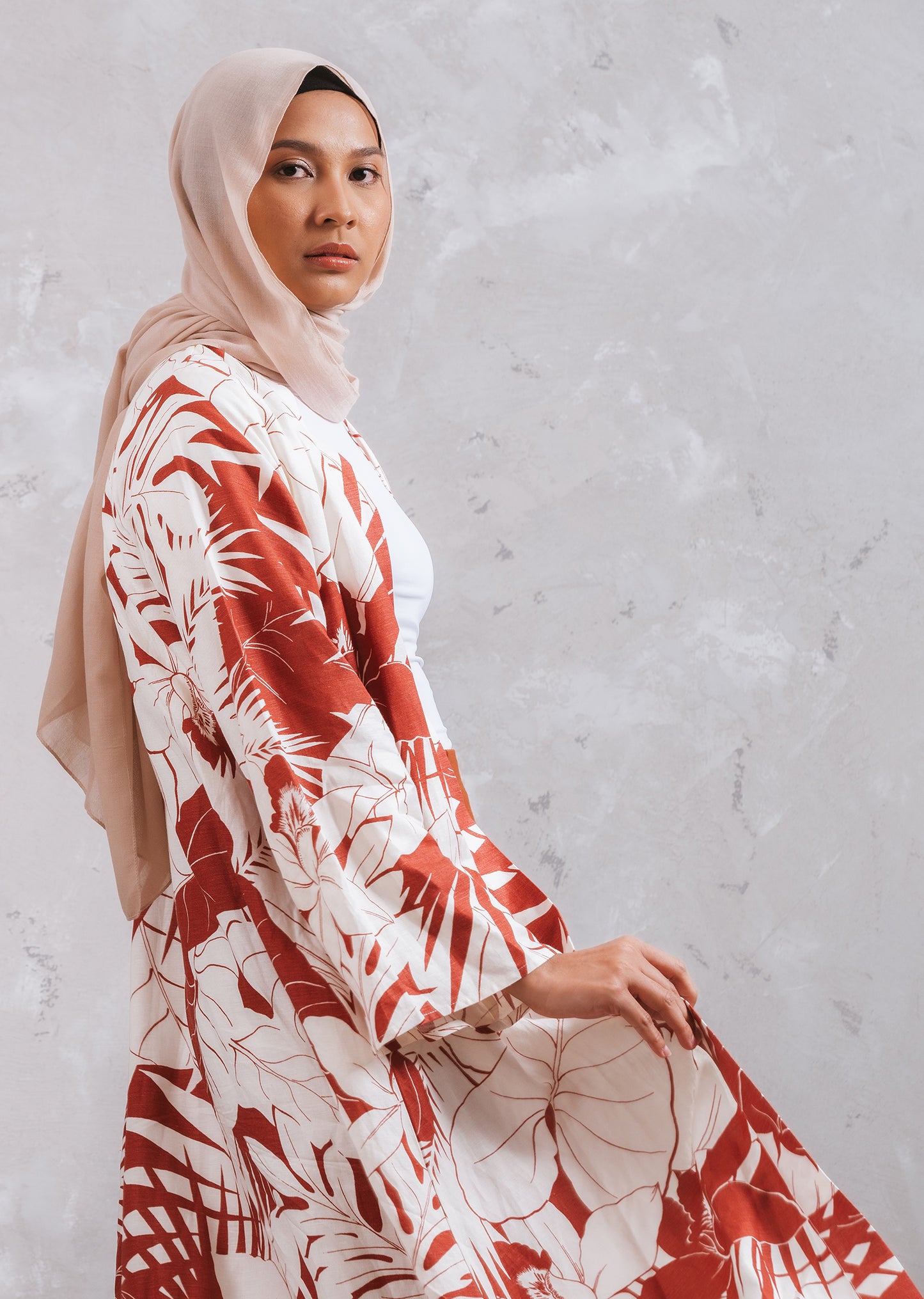 Rustora Maxi Cardigan - Terracota
