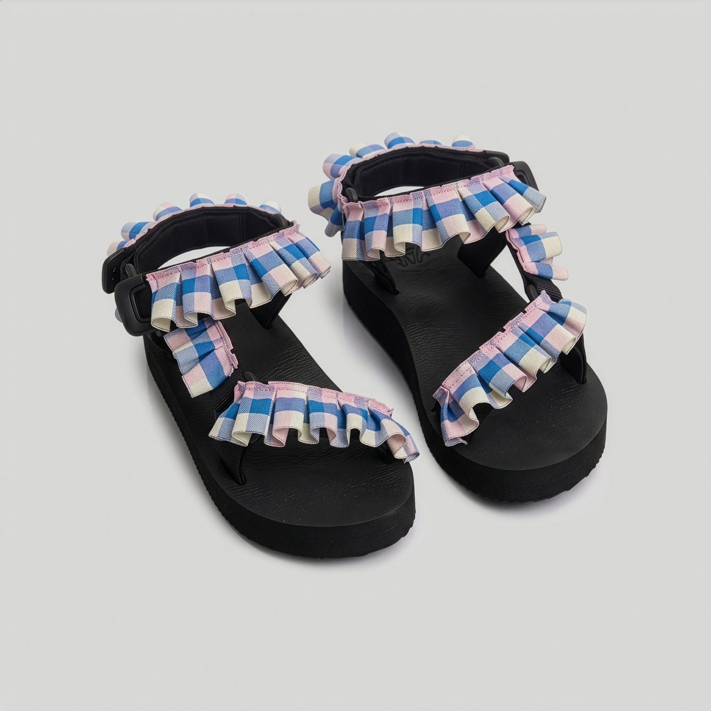 (JaeDals X Solulu) Blue Pink Checks Frills