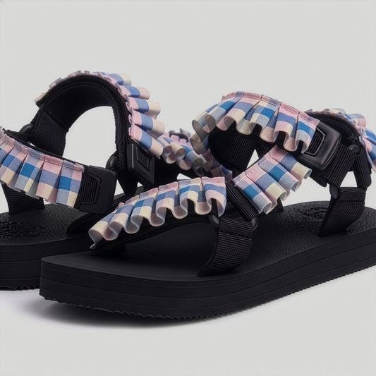 (JaeDals X Solulu) Blue Pink Checks Frills