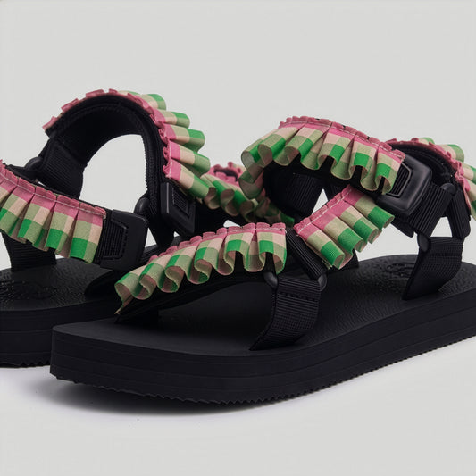 (JaeDals X Solulu) Pink Green Checks Frills