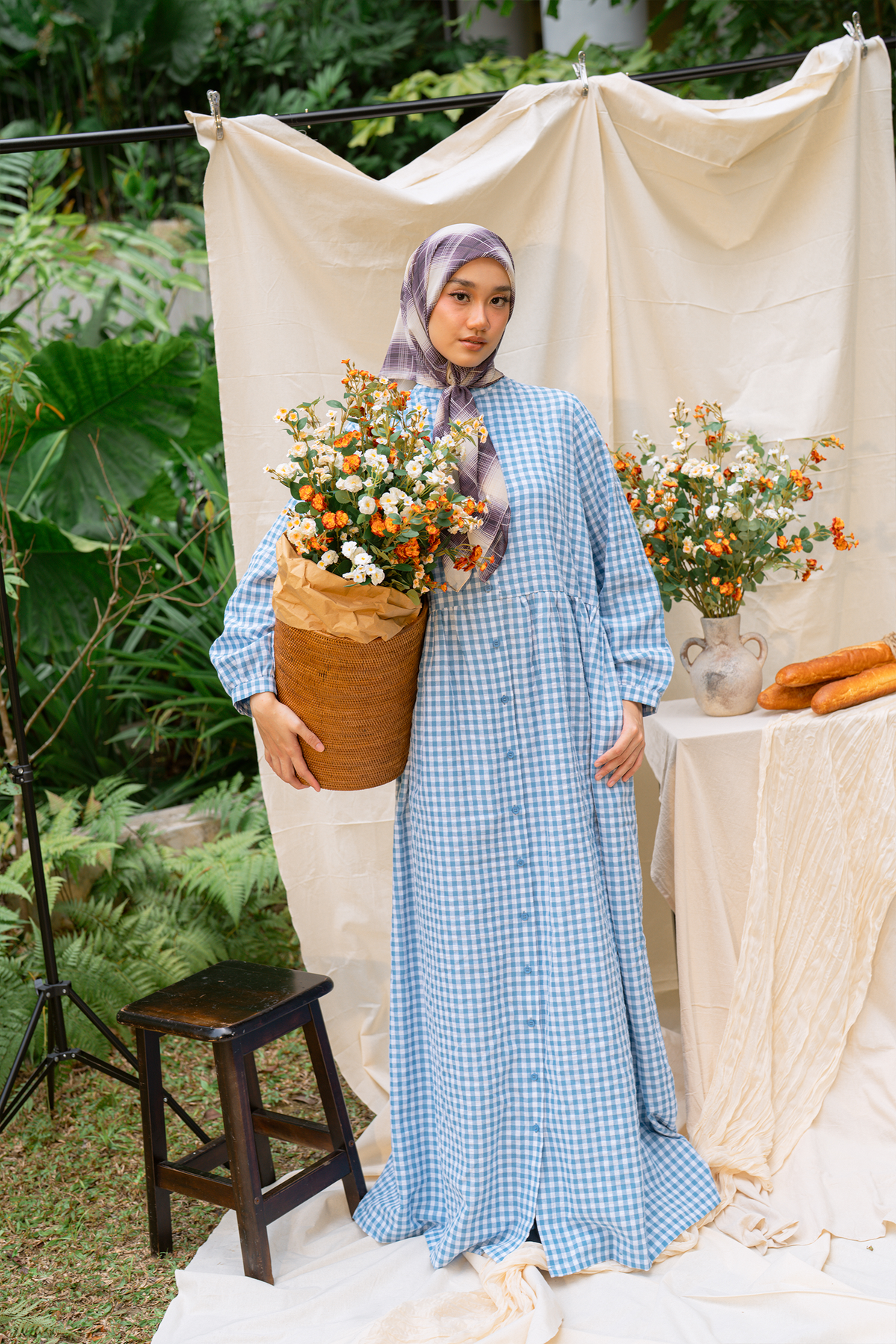 Berry Blast - Sugar Gingham Maxi Dress