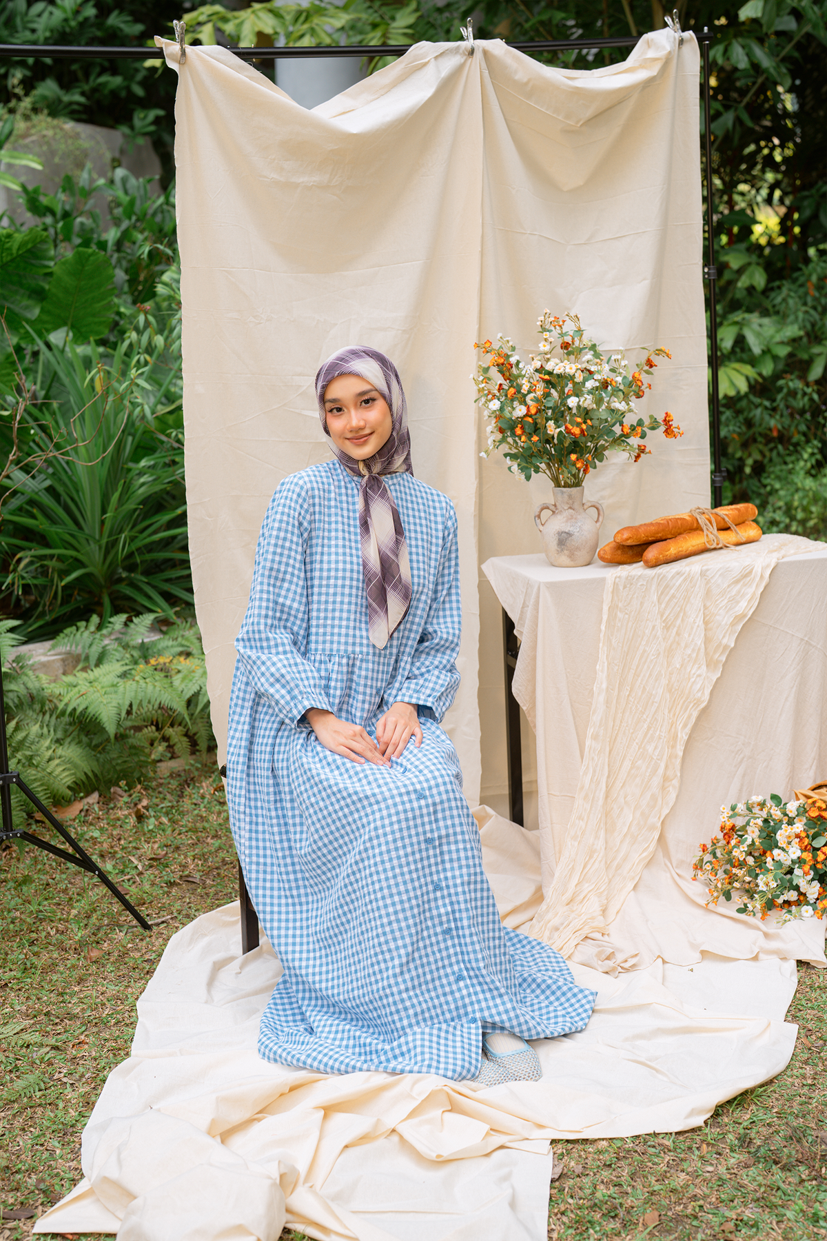 Berry Blast - Sugar Gingham Maxi Dress