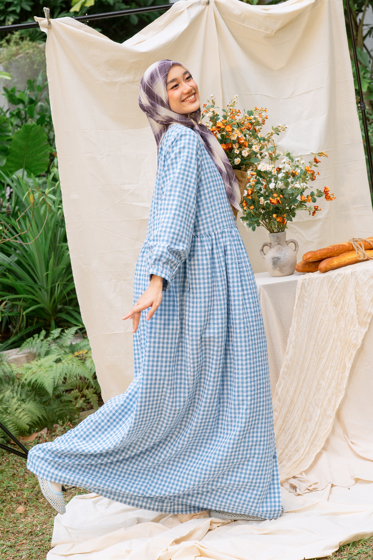 Berry Blast - Sugar Gingham Maxi Dress