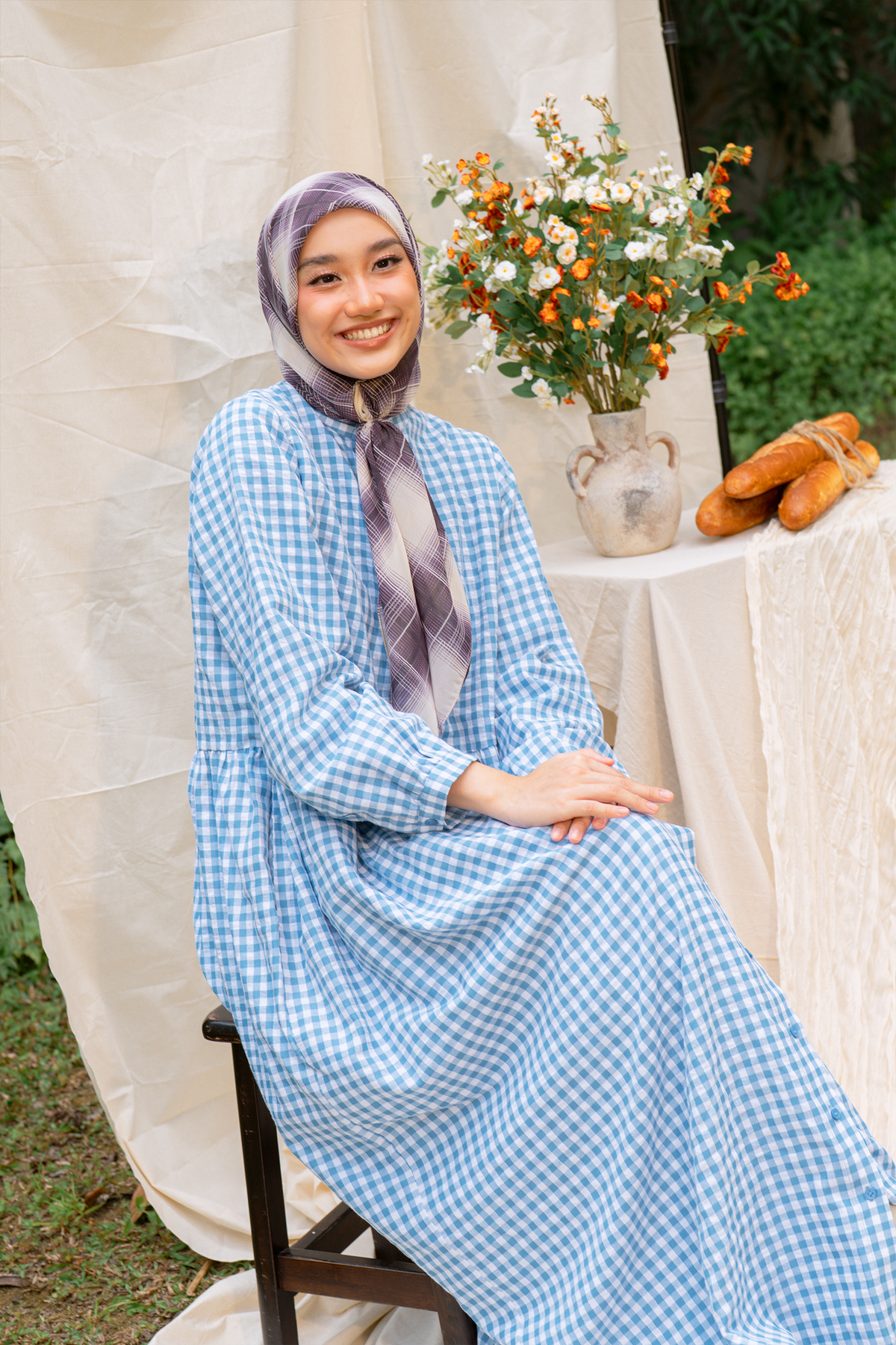Berry Blast - Sugar Gingham Maxi Dress