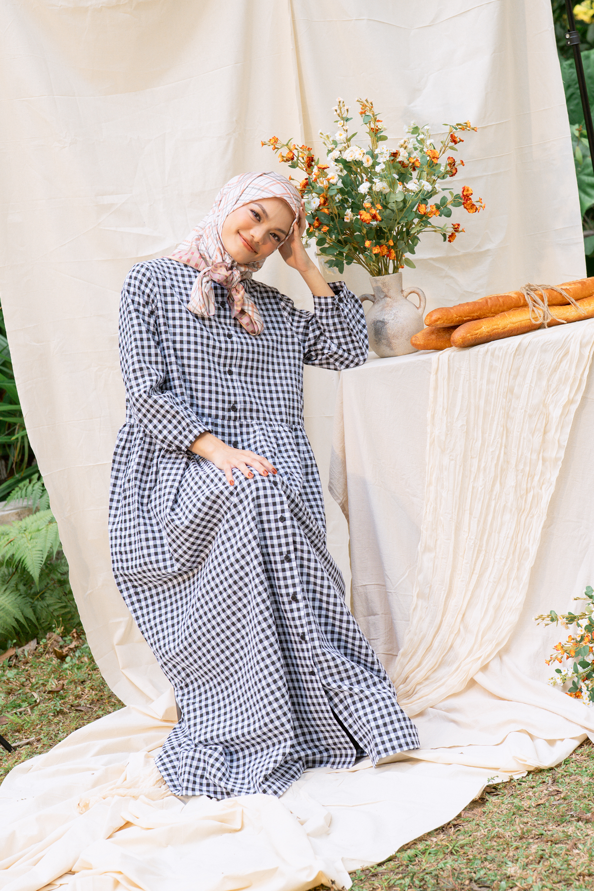 Black Forest - Sugar Gingham Maxi Dress