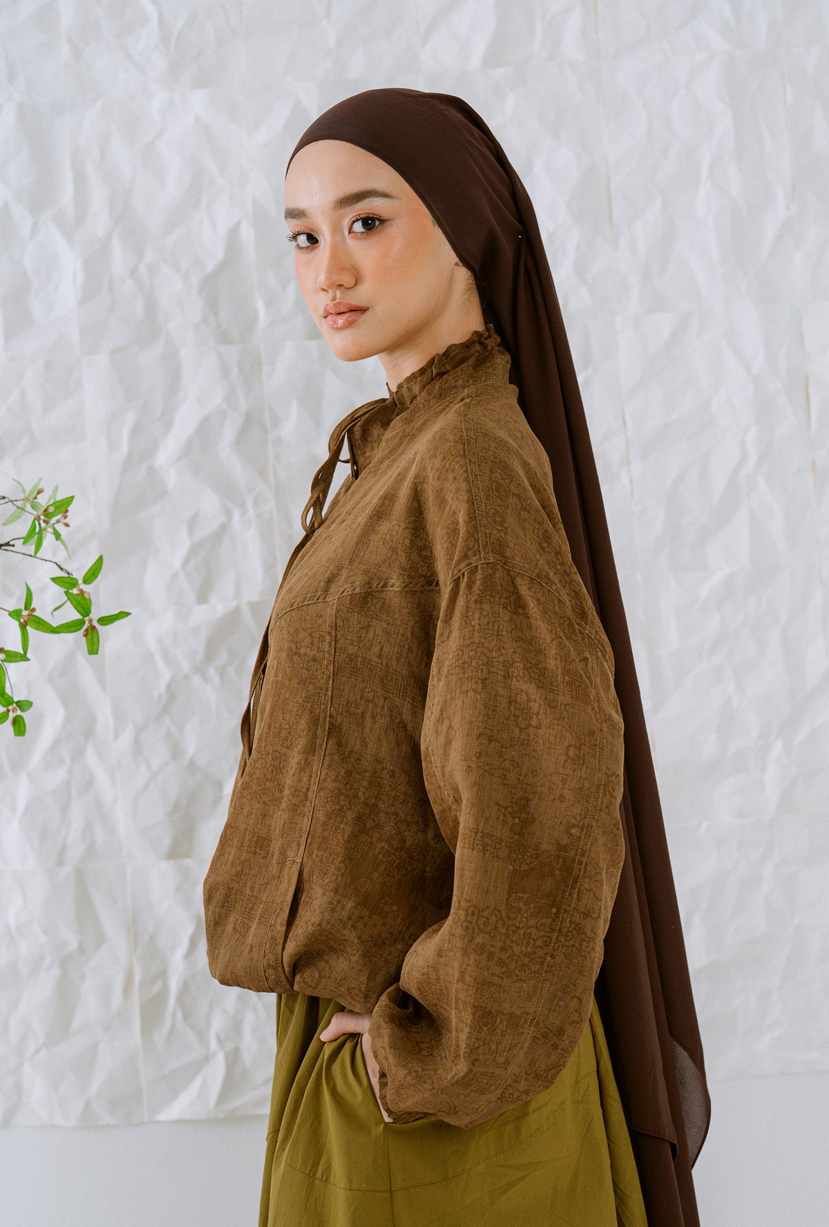 KŌDE The Sora Top - Brown