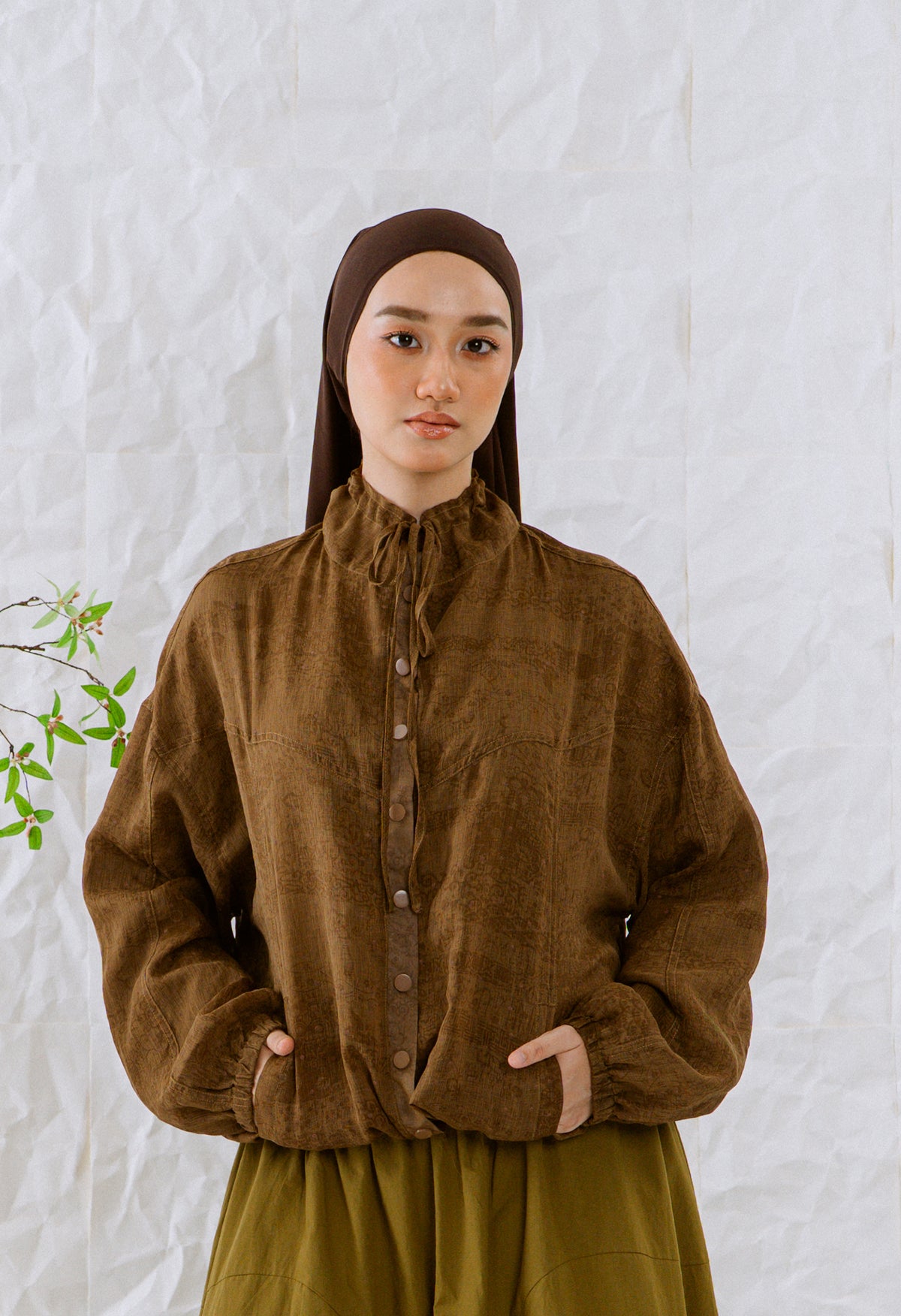 KŌDE The Sora Top - Brown