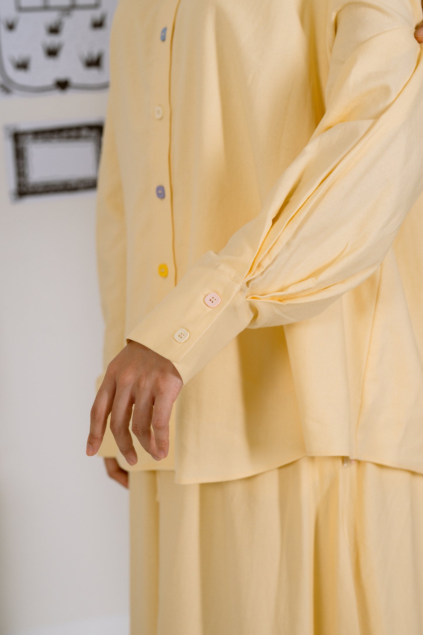 Butter Pastel Yellow Confetti Co-ord Set