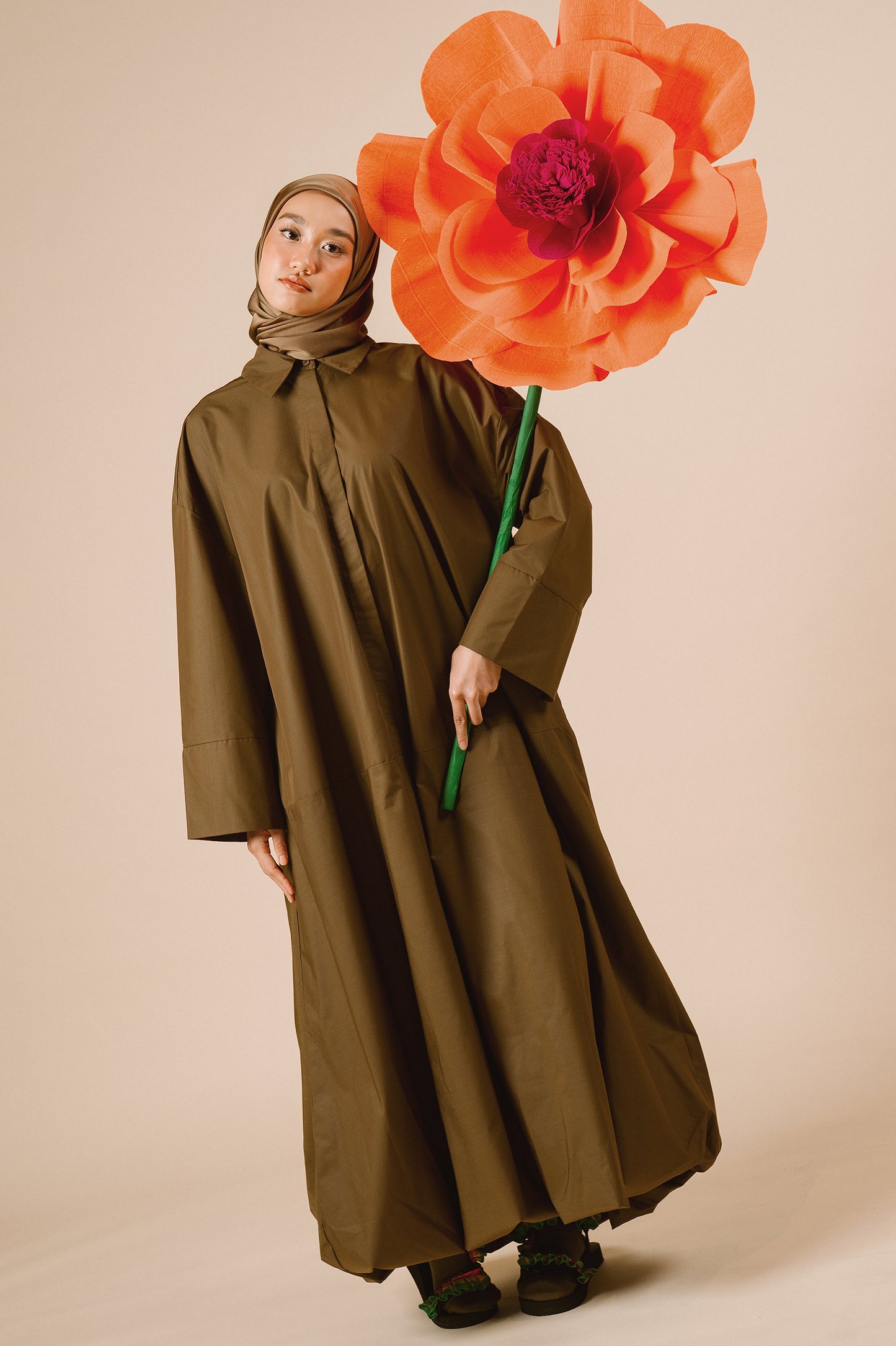 Clover Olive Cloud Bubble Dress