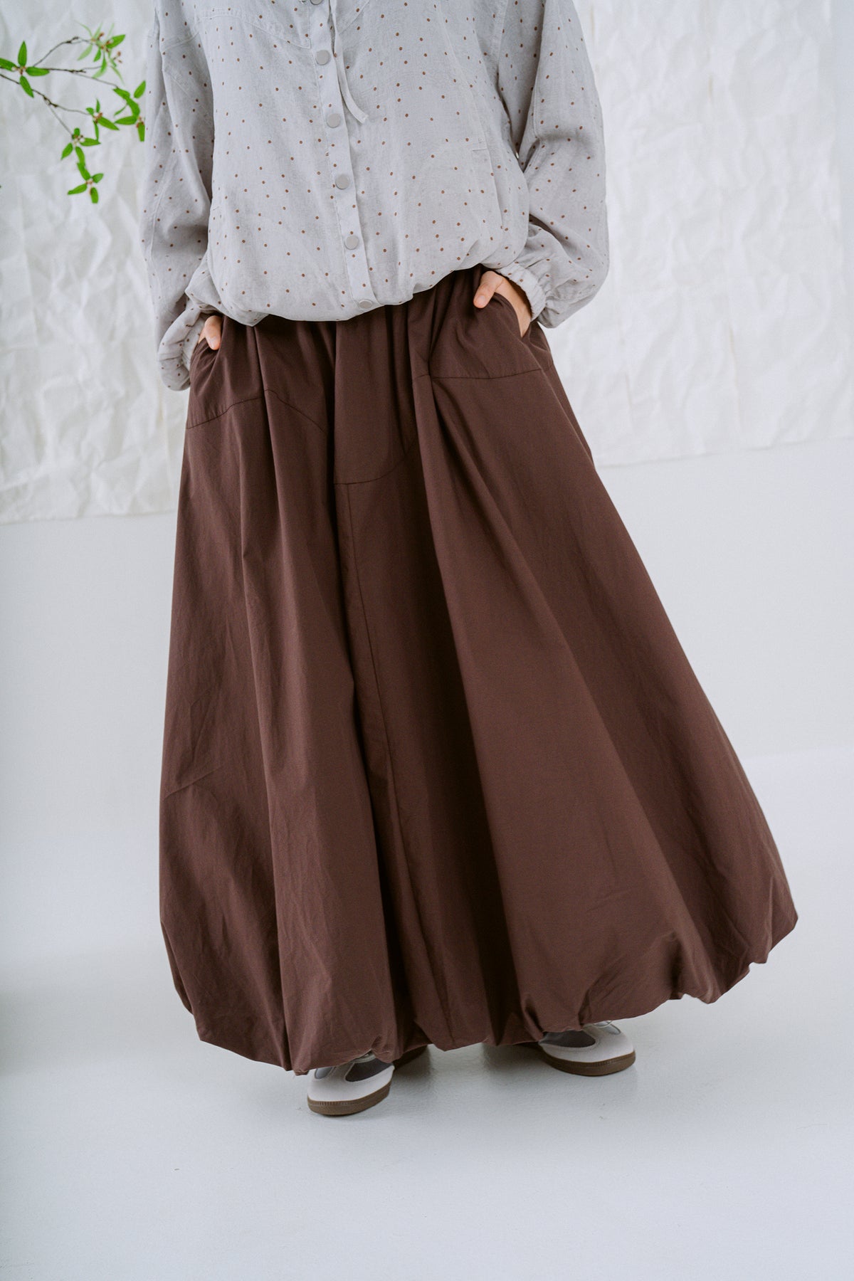 KŌDE The Noya Skirt - Cocoa