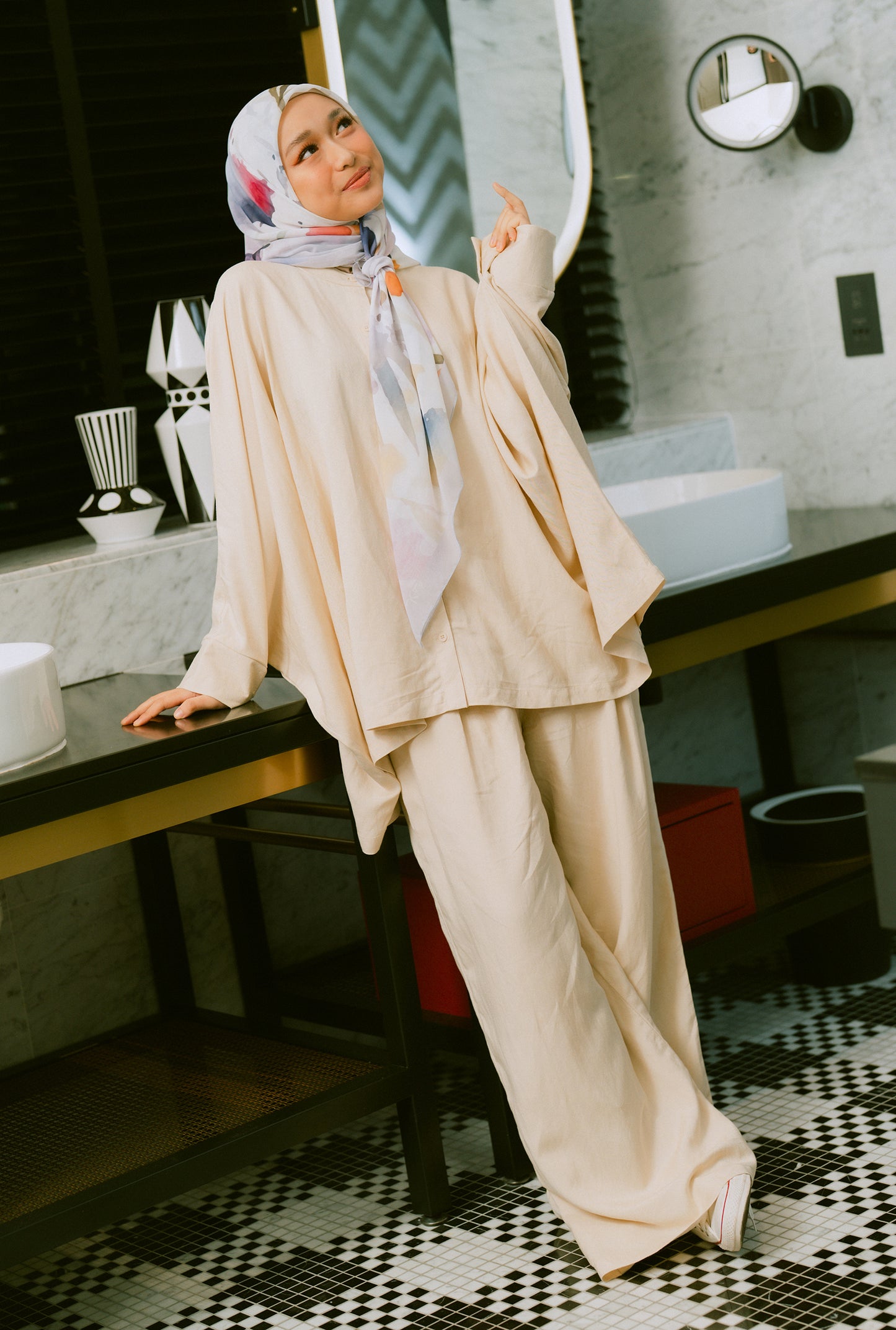 Latte Poppy Co-ord Set