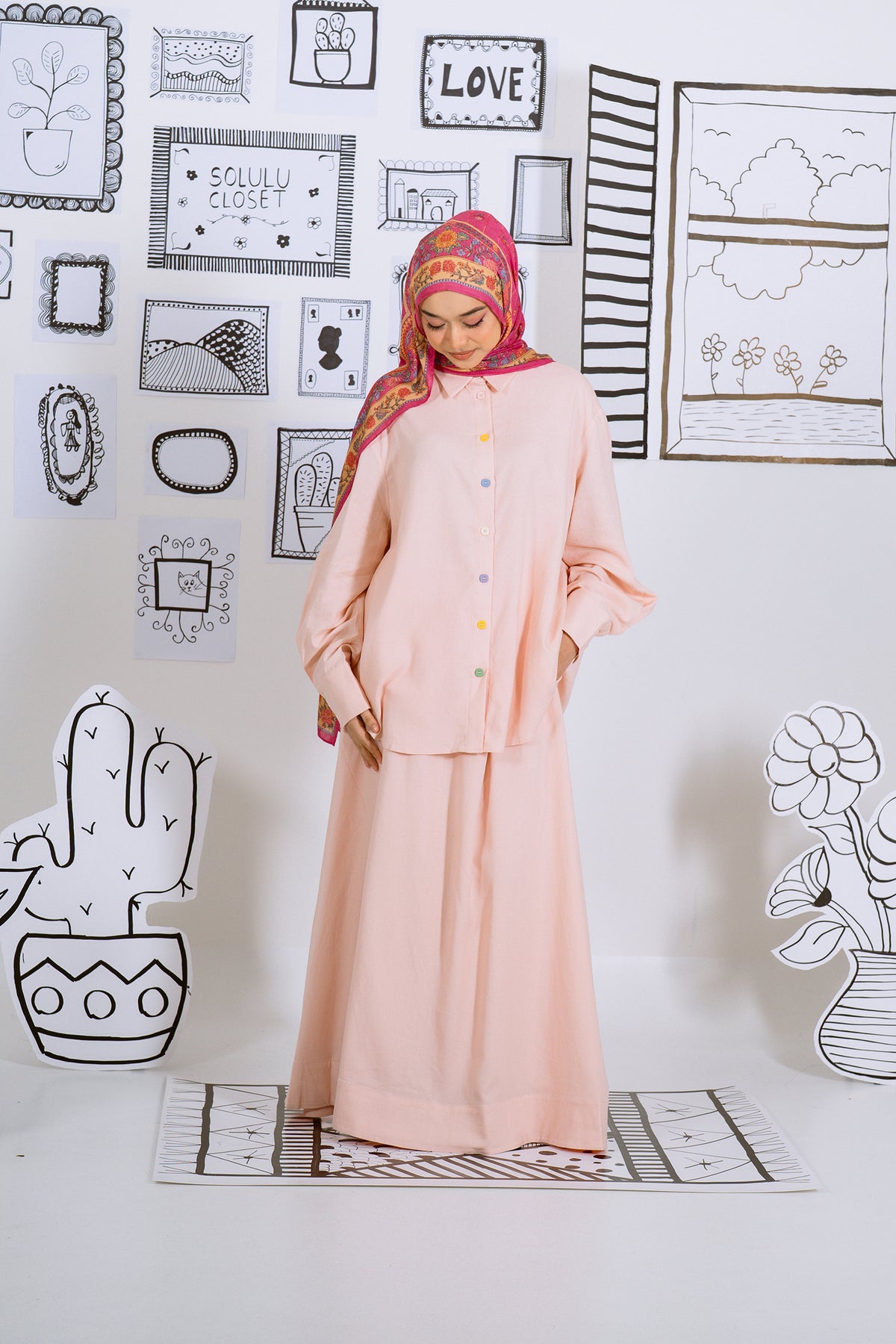 Macaron Pink Confetti Co-ord Set
