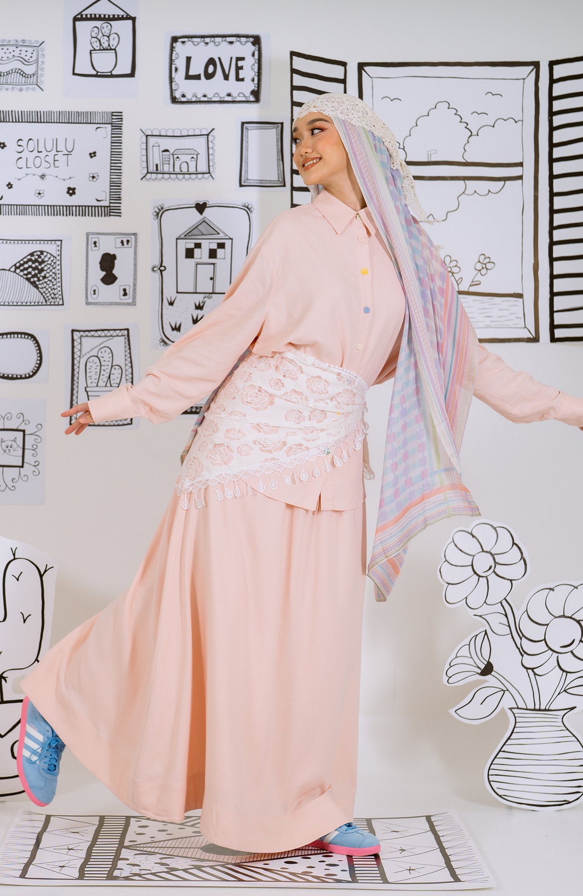 Macaron Pink Confetti Co-ord Set