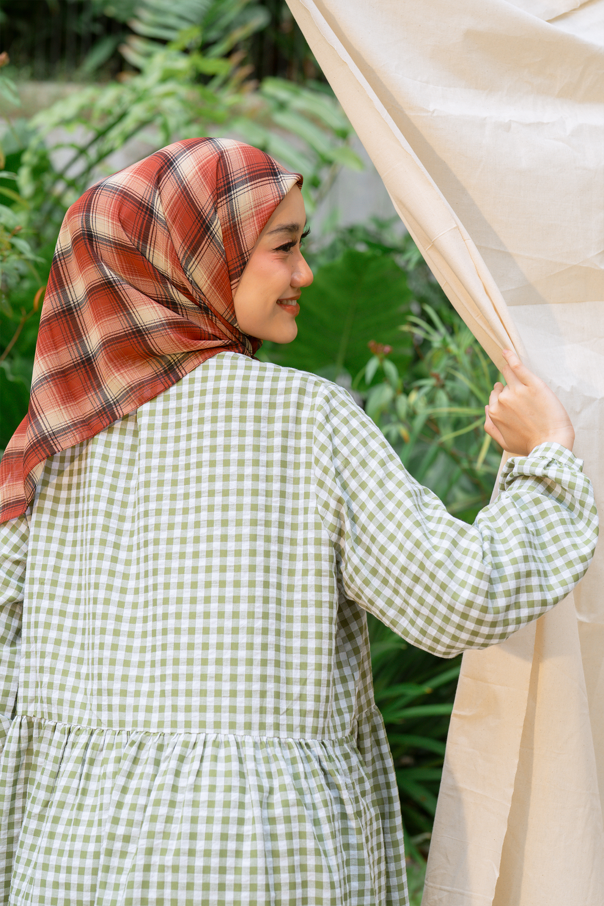 Matcha Mochi - Sugar Gingham Maxi Dress