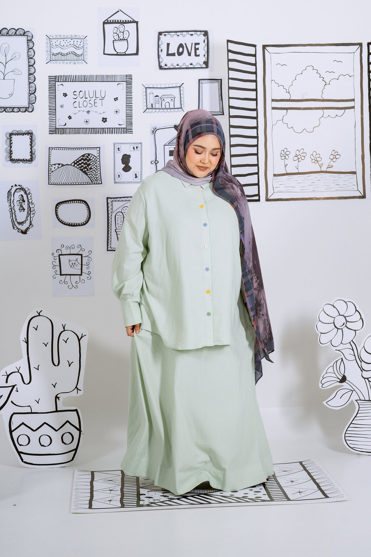 Mint Confetti Co-ord Set