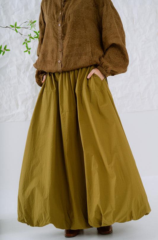 KŌDE The Noya Skirt - Olive