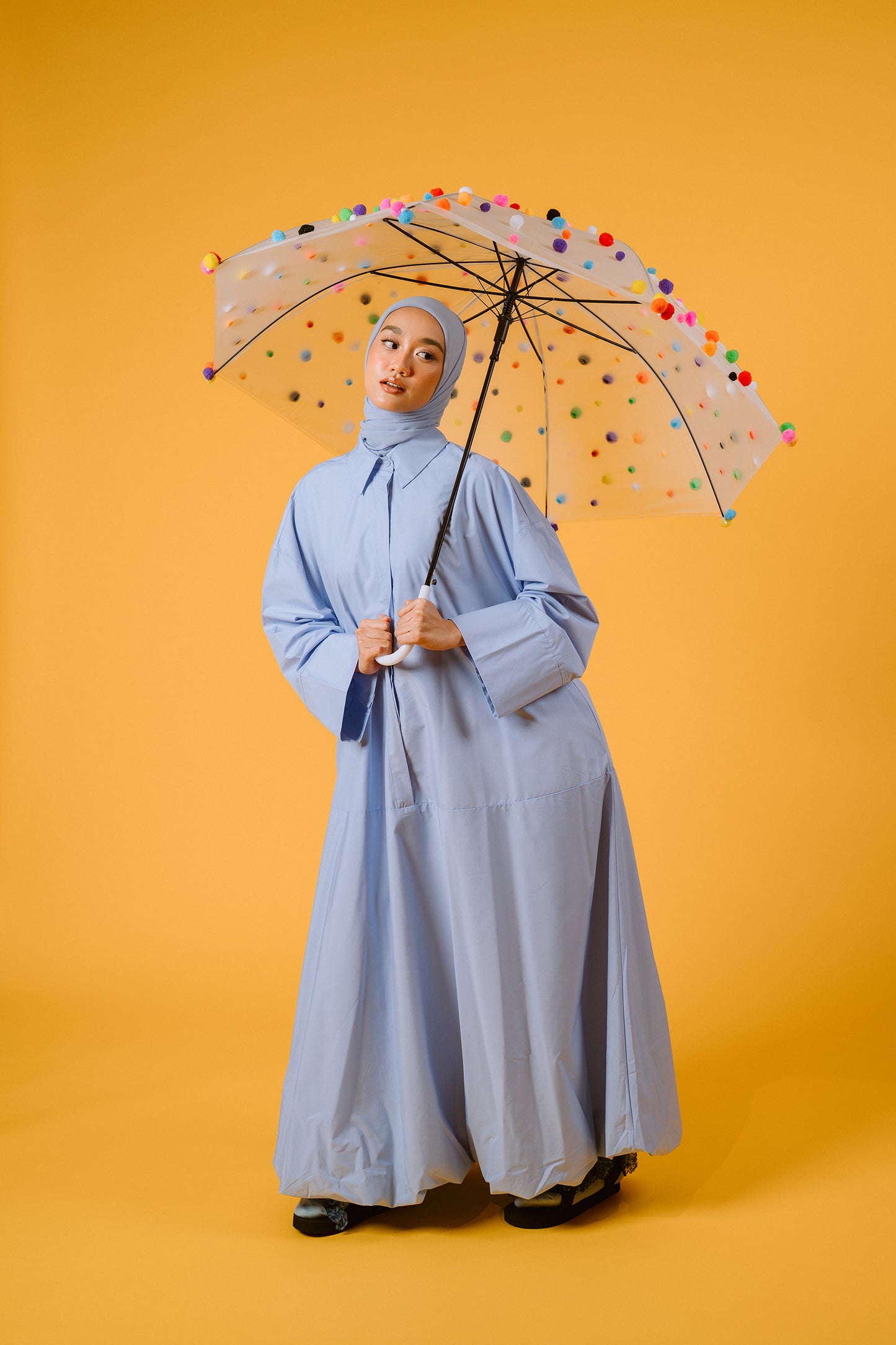 Sky Blue Cloud Bubble Dress