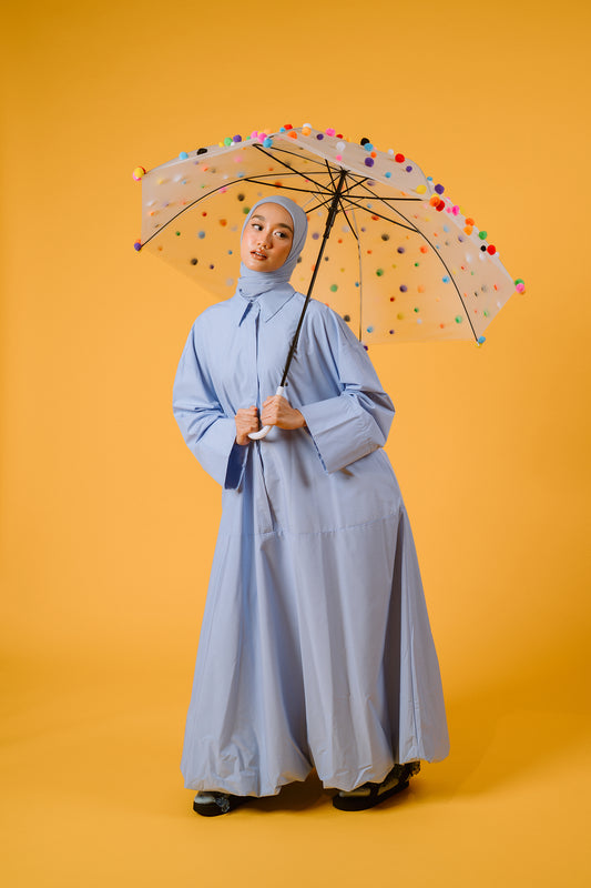 Sky Blue Cloud Bubble Dress