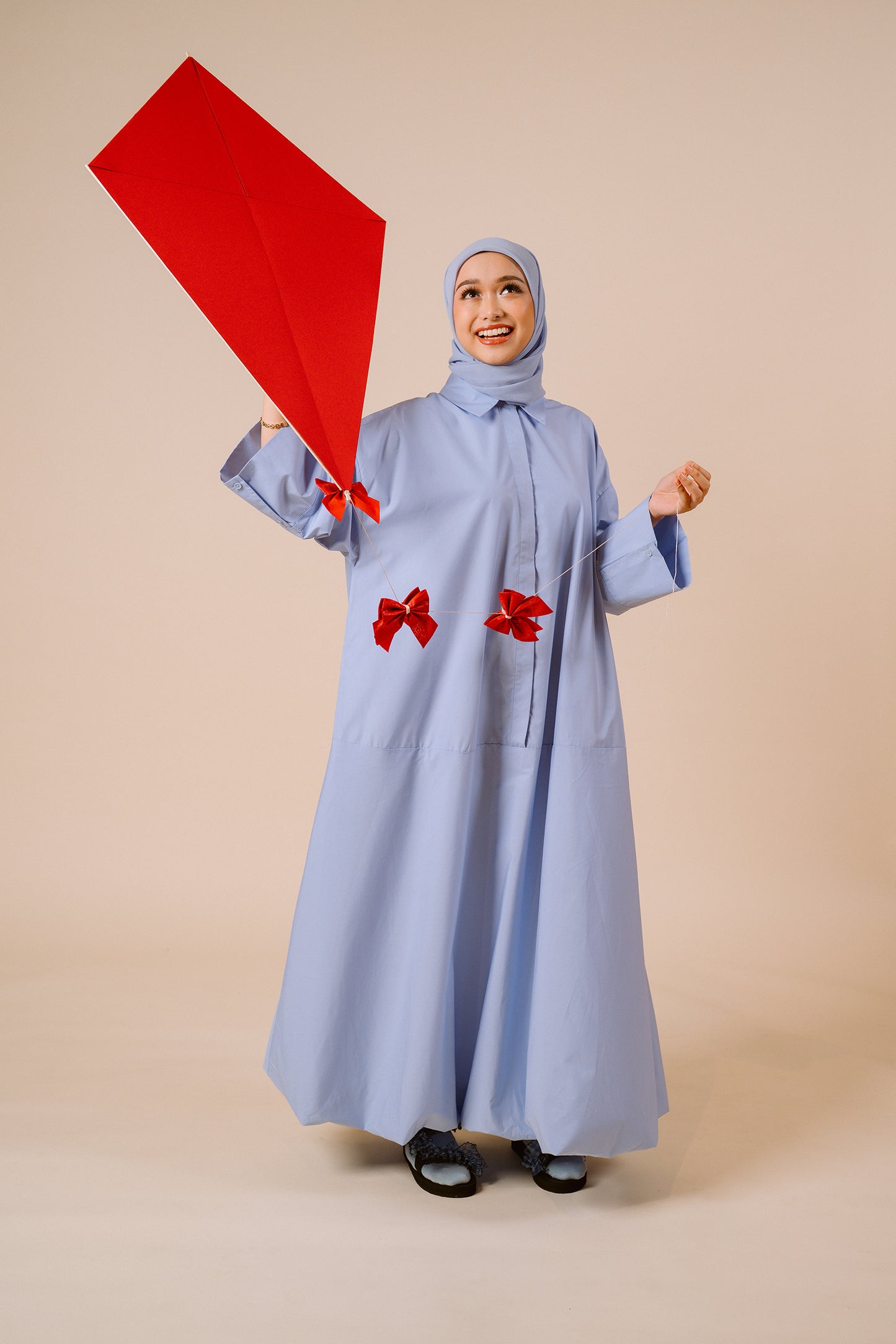 Sky Blue Cloud Bubble Dress