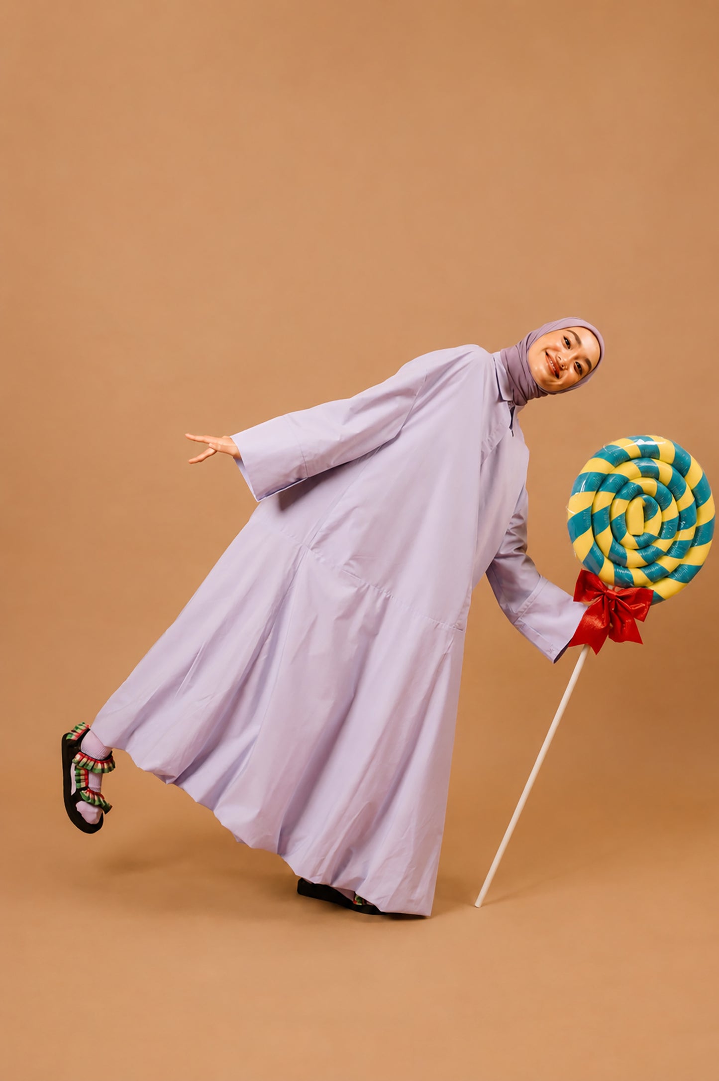 Viola Lilac Cloud Bubble Dress