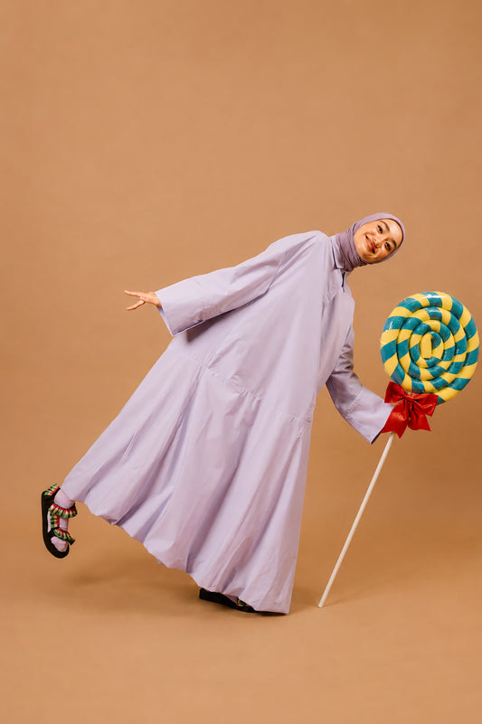 Viola Lilac Cloud Bubble Dress